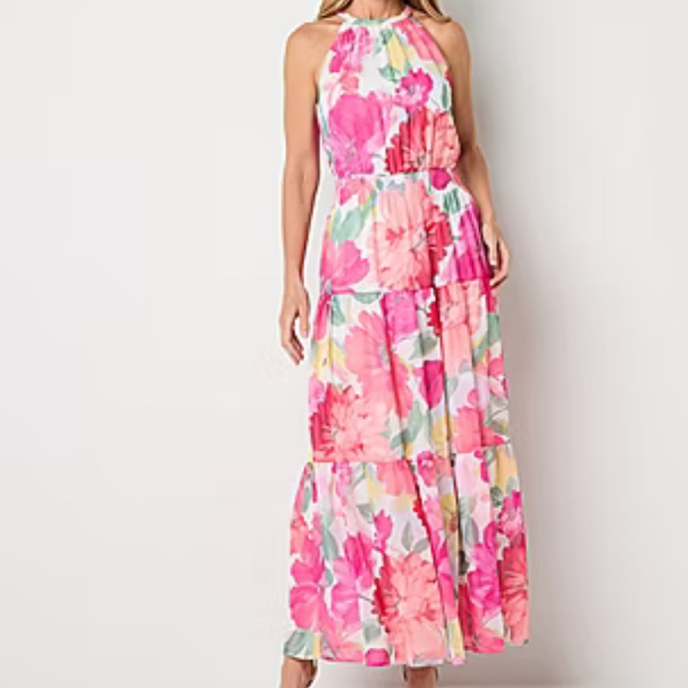 R & K Originals Womens Sleeveless Floral Maxi Dress Size 18 Nwt $89 Zz